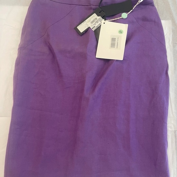 NWT! Versace Hemp Skirt IT 42 Gianni Versace Inside Label PURPLE Pencil MEDUSA - Picture 16 of 16